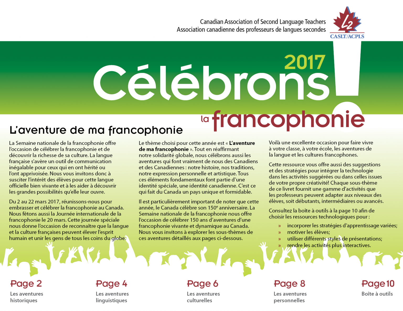 Défi francophonie 2024 - Canadian Association of Second Language ...